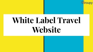 White Label Travel Website