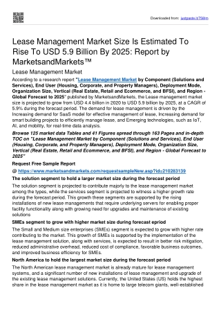 Lease Management Market Set for Rapid Growth Of USD 5.9 billion By 2025: MnM