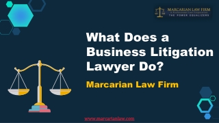 What Does a Business Litigation Lawyer Do? Marcarian Law Firm