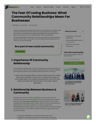 The Fear Of Losing Business: What Community Relationships Mean For Businesses