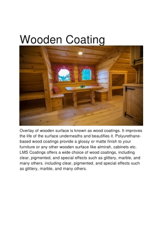 Best Italian Wood Coating Company In India