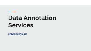 Data Annotation Services