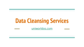 Data Cleansing Services