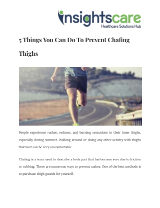 5 Things You Can Do To Prevent Chafing