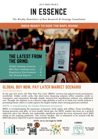 Global Buy Now, Pay Later Market Scenario - Ken Research