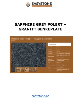 SAPPHIRE GREY POLERT – GRANITT BENKEPLATE