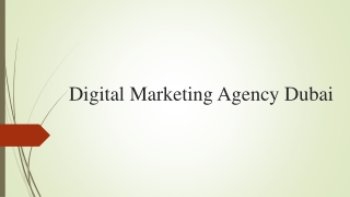 Digital Marketing Agency Dubai