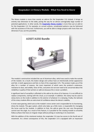 Snapmaker 2.0 Rotary Module - What You Need to Know