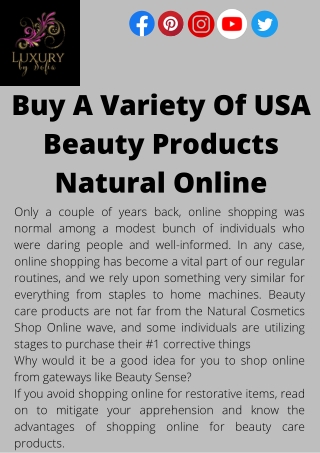 Buy A Variety Of USA Beauty Products Natural Online (1)