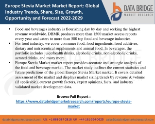Europe Stevia Market, By Extract