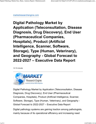 Digital Pathology Market