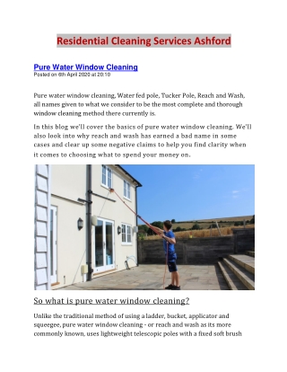 Residential Cleaning Services Ashford