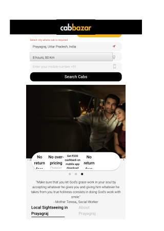 Local Sightseeing in Prayagraj | Local Taxi Service in Prayagraj