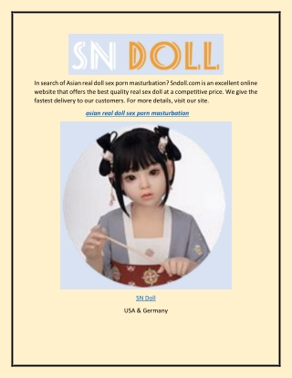 Asian Real Doll Sex Porn Masturbation  Sndoll.com