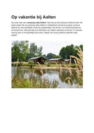 Camping nabij Aalten