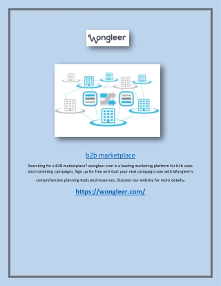 B2b Marketplace | wongleer.com
