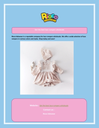 Get the best lace rompers wholesale