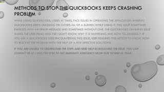 Easy way to tackle QuickBooks keeps crashing issue