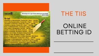 Old Is Gold | India’s Old Betting Id Website | The TIIS