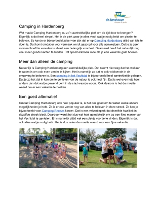 Camping Hardenberg