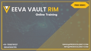 Veeva Vault RIM Online Training By Real-Time Consultant