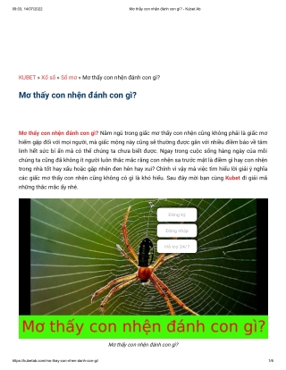 Mơ thấy con nhện đánh con gì_ - Kubet Ab