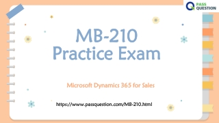 Free 2022 Update Microsoft MB-210 Exam Questions