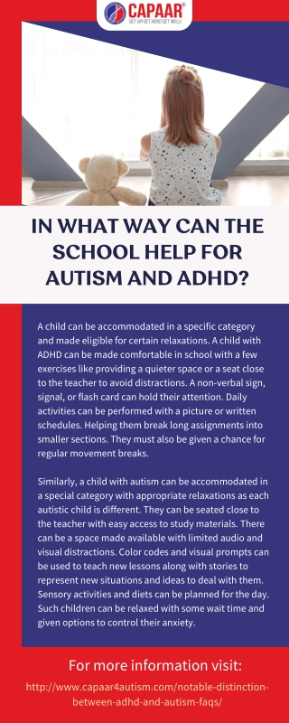 What way can the school help for autism and adhd treatment in Bangalore - CAPAAR