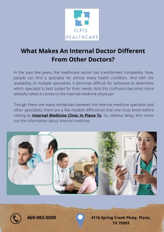 Get Best Treatment Form Internal Medicine Physicians In Plano Tx