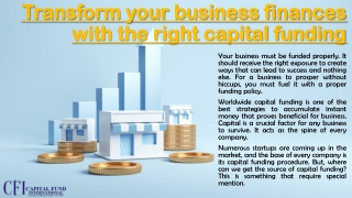 Worldwide capital funding