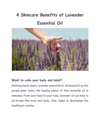 4 skincare benefits of Lavender essential oil (1)