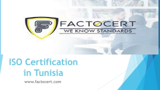 ISO Certification in Tunisia
