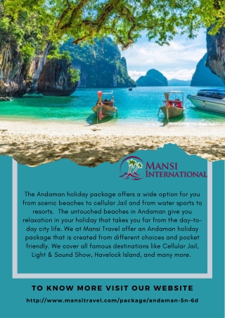 Andaman Holiday Package