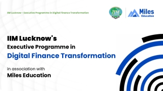 IIM Lucknow executive program in Digital Finance Transformation