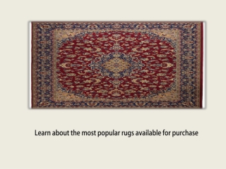 Learn about the most popular rugs available for purchase