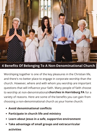4 Benefits Of Belonging To A Non-Denominational Church