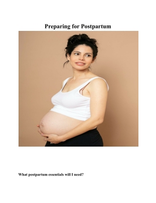 Preparing for Postpartum