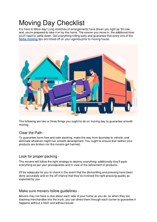Moving Day Checklist