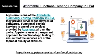 Affordable Functional Testing Company in USA