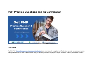 PMP Practice Questions and Its Certification