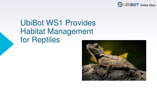 UbiBot WS1 Provides Habitat Management for Pet Reptiles