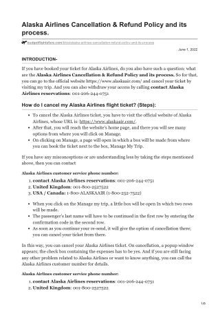 Alaska Airlines cancellation policy