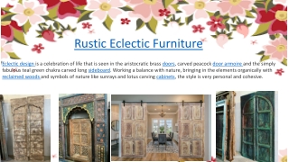 Rustic Eclectic Furniture