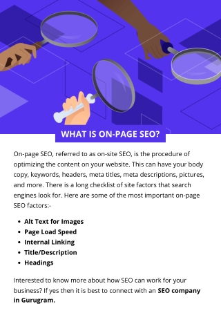 WHAT IS ON-PAGE SEO?