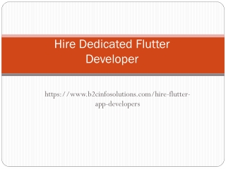 Hire Dedicated Flutter Developer