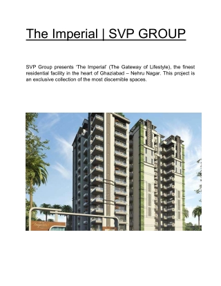 The Imperial  | SVP GROUP