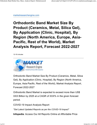 Orthodontic Band Market