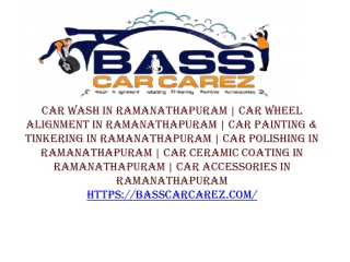 Basscarcarez  Car Wash In Ramanathapuram |Car Wheel Alignment In Ramanathapuram