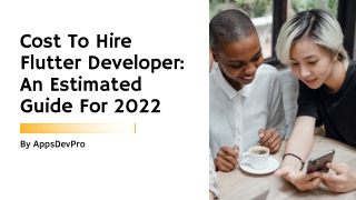 Cost To Hire Flutter Developer An Estimated Guide For 2022