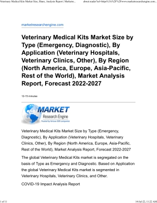 Veterinary Medical Kits Market